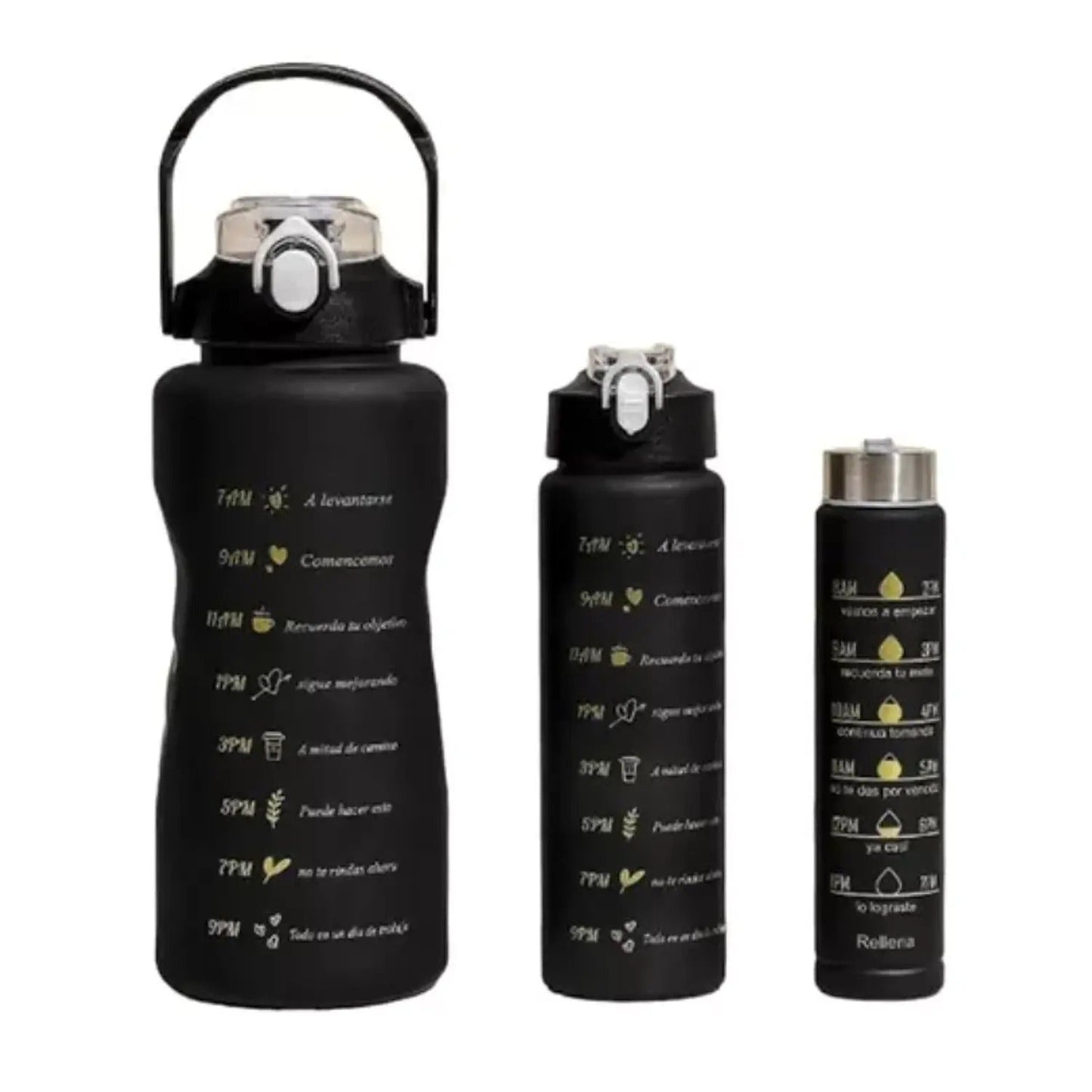 Botella motivacional Triple tapa - Barrio Meiggs