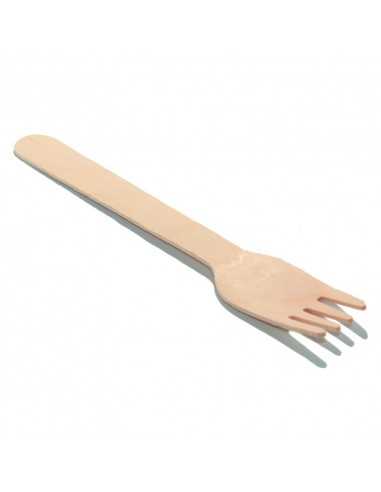 Tenedor de madera 15 1/2 cm (Paq. 100 Unid.)  Hogar