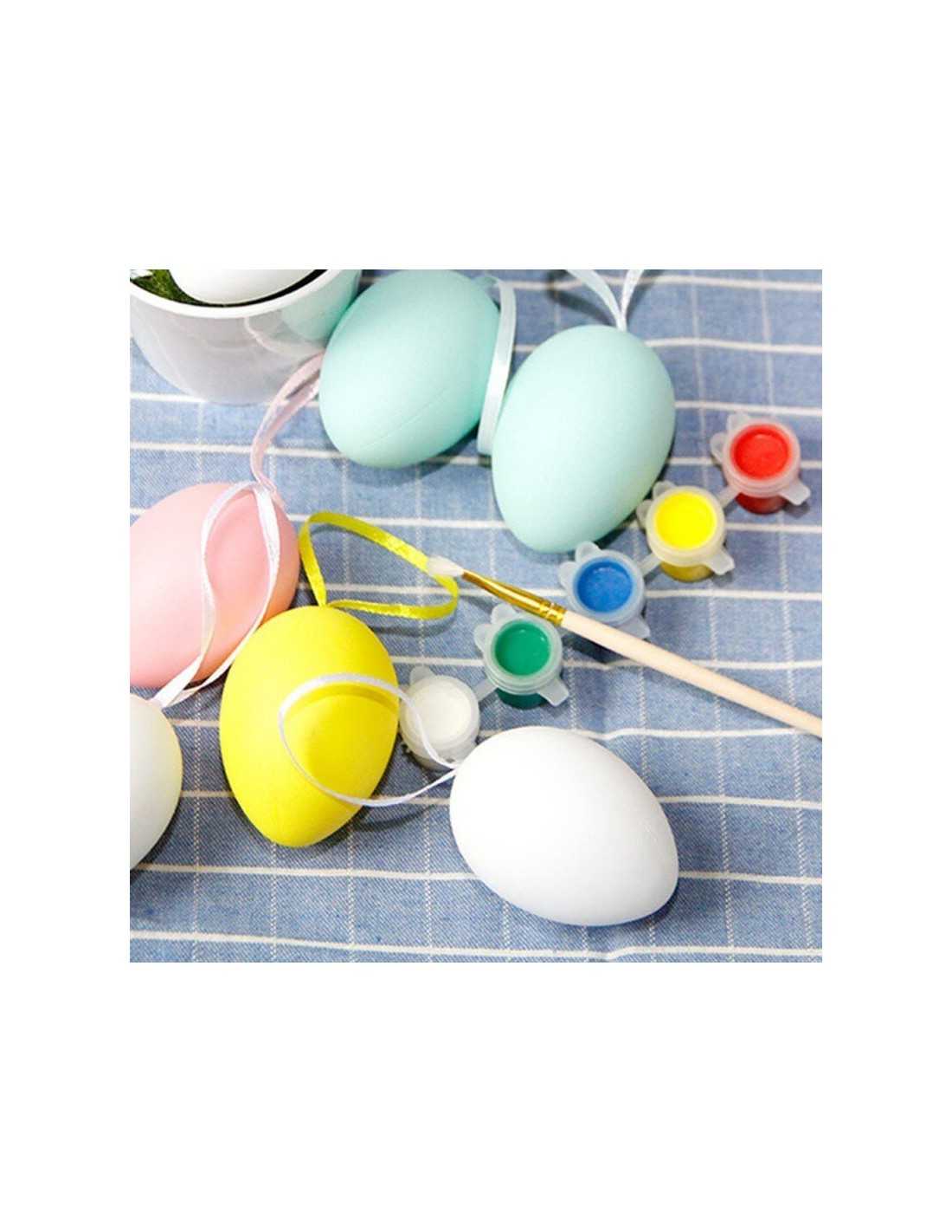 5 Espuma 1# Yanhonin 10 Unidades Huevos de Pascua para Pintar 10 cm Blanco 