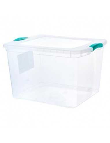 Caja de Plástico con Tapa Transparente 30 Litros