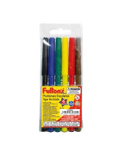 Plumones Escolares Fultons 6 Colores  Escritura