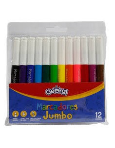 Marcadores Jumbo Gerogi 12 Colores  Escritura