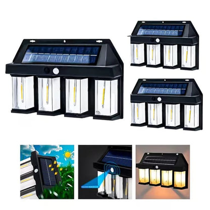 Foco Solar con Sensor 4 Ampolletas