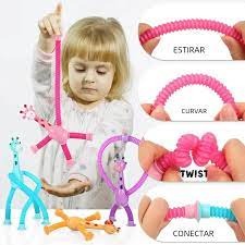 Set de 4 jirafas estirables sensoriales.