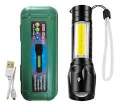 2 Mini Linterna Led Recargable Bolsill