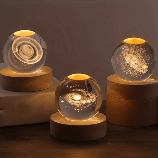 Esfera Led Con Base De Madera VIRAL TIKT - Barrio Meiggs
