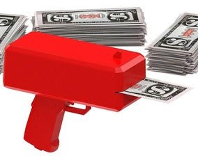 Money gun lanza billetes - Barrio Meiggs
