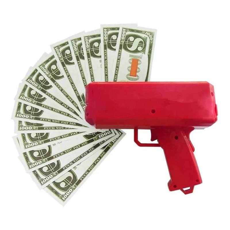 Money gun lanza billetes - Barrio Meiggs