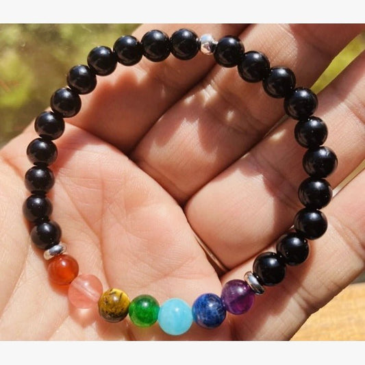 PULSERA PAREJAS 7 CHACKRA AMARRA + CAJA - Barrio Meiggs