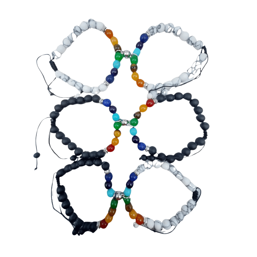 PULSERA PAREJAS 7 CHACKRA AMARRA + CAJA - Barrio Meiggs