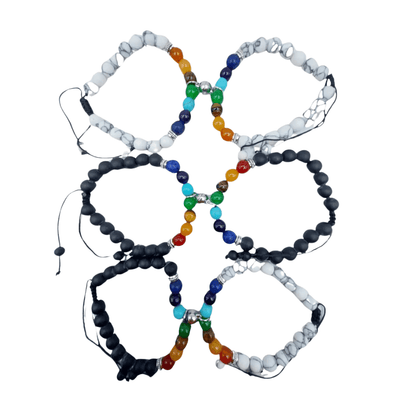 PULSERA PAREJAS 7 CHACKRA AMARRA + CAJA - Barrio Meiggs